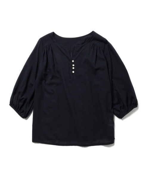 BEAMS LIGHTS Women's（ビームスライツ ウィメンズ）の「BEAMS LIGHTS / ギャザー ロングスリーブ ブラウス（シャツ/ブラウス・レディース・ホワイト/ブルー/ネイビー・ONE SIZE）」の19枚目の写真