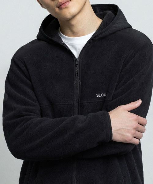 SLOUPLAY(スロープレイ)の「スロープリスライトレイヤージャンパー(ユニセックス)(パーカー・レディース・ブラック・X-LARGE/SMALL/FREE/LARGE)」の8枚目の写真
