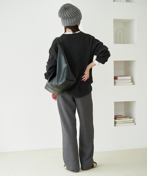 SLOBE IENA(スローブイエナ)の「《シリーズあり/》PLAYFULウールカシミヤヘンリーネックプルオーバー(ニット/セーター・レディース・チャコールグレー/ピンク/ブルー/アイボリー・FREE)」の8枚目の写真