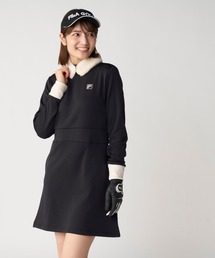 【FILA GOLF/フィラゴルフ】レディースボア付きワンピース ゴルフ