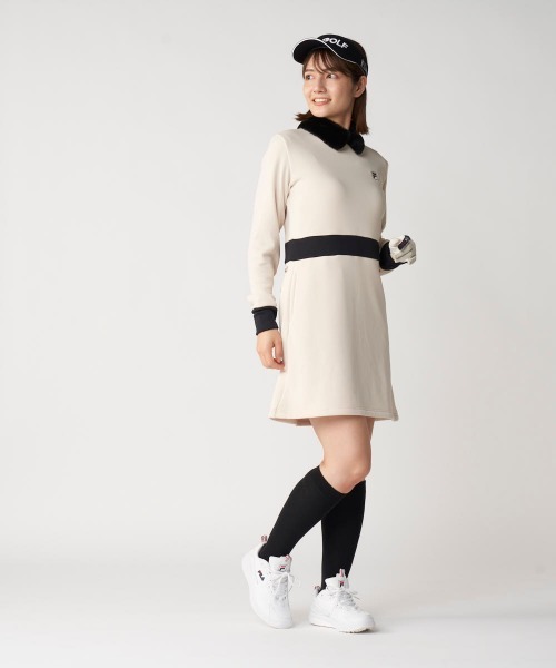 FILA GOLF(フィラゴルフ )の「【FILA GOLF/フィラゴルフ】レディースボア付きワンピース ゴルフ(ワンピース・レディース・ブラック/オフホワイト・LARGE/X-LARGE/MEDIUM)」の17枚目の写真