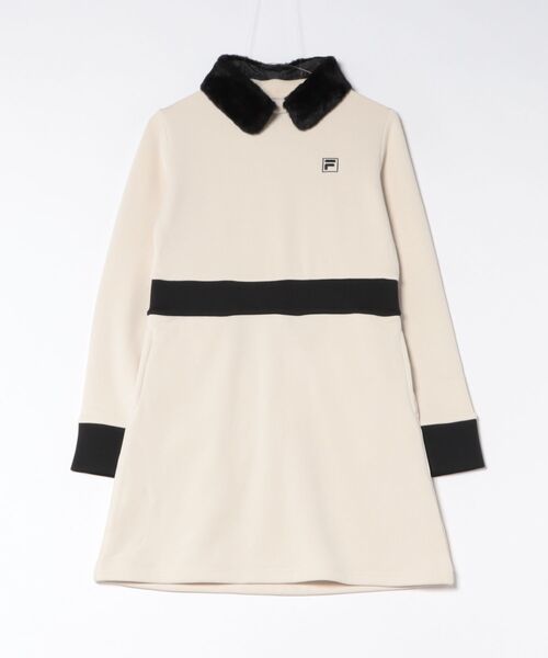 FILA GOLF(フィラゴルフ )の「【FILA GOLF/フィラゴルフ】レディースボア付きワンピース ゴルフ(ワンピース・レディース・ブラック/オフホワイト・LARGE/X-LARGE/MEDIUM)」の5枚目の写真
