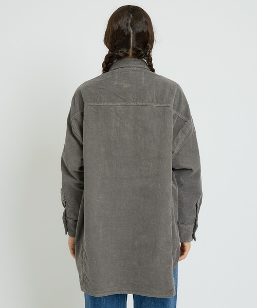 Healthy denim(ヘルシーデニム)の「【Healthy denim / ヘルシーデニム】Almond/コーデュロイ/オーバーシルエット/定番【WEB限定】(シャツ/ブラウス・レディース・チャコールグレー/ブラウン/ピンク・フリー)」の22枚目の写真