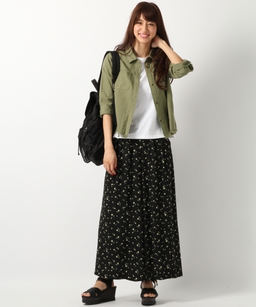 Heather（ヘザー）の「サファリショートシャツ7分袖　720846（シャツ/ブラウス・レディース・カーキ/ブルー/ベージュ系その他・FREE）」の4枚目の写真