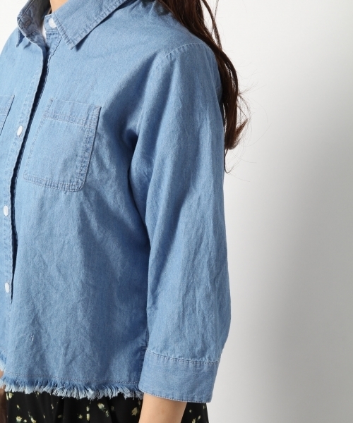 Heather（ヘザー）の「サファリショートシャツ7分袖　720846（シャツ/ブラウス・レディース・カーキ/ブルー/ベージュ系その他・FREE）」の8枚目の写真