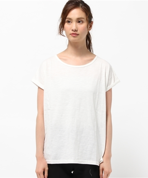 チャイハネ（チャイハネ）の「【チャイハネ】yul スラブコットンTシャツ（Tシャツ/カットソー・レディース・ホワイト/ブラック/カーキ/オレンジ/ブルー/ターコイズブルー/ネイビー/ライム/レッド・FREE）」の16枚目の写真