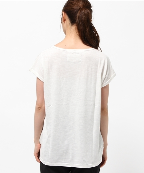 チャイハネ（チャイハネ）の「【チャイハネ】yul スラブコットンTシャツ（Tシャツ/カットソー・レディース・ホワイト/ブラック/カーキ/オレンジ/ブルー/ターコイズブルー/ネイビー/ライム/レッド・FREE）」の18枚目の写真