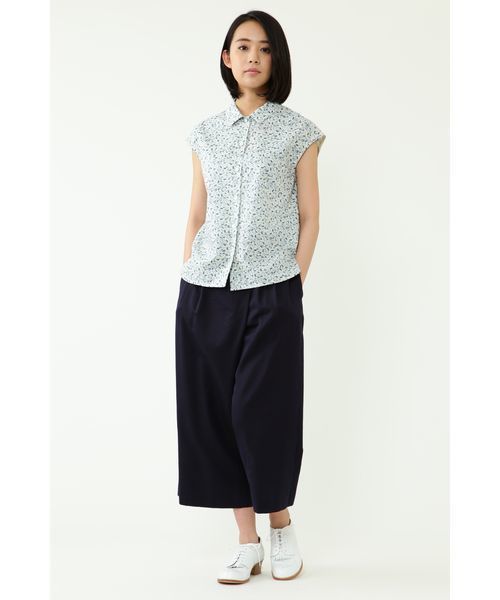 human woman(ヒューマンウーマン)の「キュプラコットンツイルワイドパンツ(その他パンツ・レディース・ネイビー/ブラウン・SMALL/MEDIUM)」の7枚目の写真