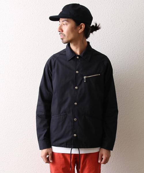 coen（コーエン）の「コーチジャケット（ブルゾン・メンズ・オリーブ/ネイビー・X-LARGE/LARGE/SMALL/MEDIUM）」の3枚目の写真