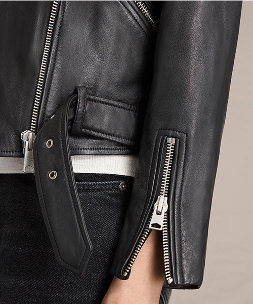 ALLSAINTS（オールセインツ）の「【本日セール終了】TASSEL BALFERN（ライダースジャケット・レディース・ブラック・6/4/8/2）」の4枚目の写真