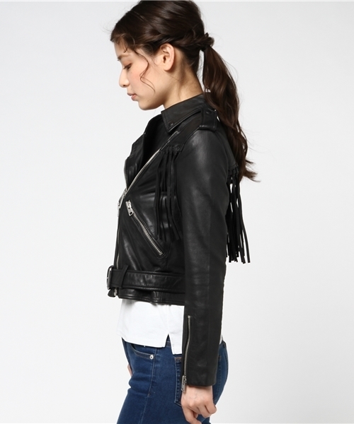 ALLSAINTS（オールセインツ）の「【本日セール終了】TASSEL BALFERN（ライダースジャケット・レディース・ブラック・6/4/8/2）」の16枚目の写真