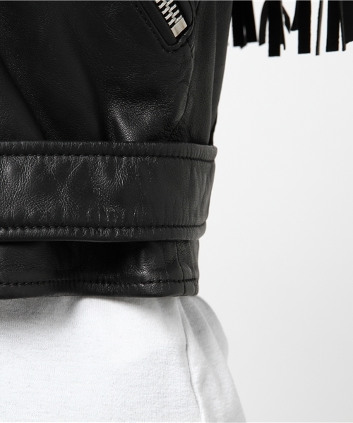 ALLSAINTS（オールセインツ）の「【本日セール終了】TASSEL BALFERN（ライダースジャケット・レディース・ブラック・6/4/8/2）」の18枚目の写真