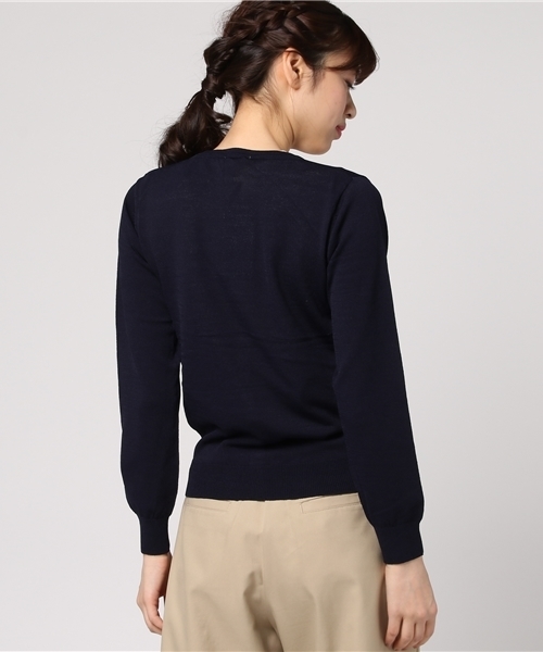 Honeys(ハニーズ)の「UVカットVネックカーディガン(カーディガン/ボレロ・レディース・オフホワイト/グレー/ネイビー/ライム/ブラック・L/M/LL)」の8枚目の写真