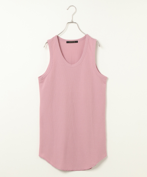 VENCEEXCHANGE(ヴァンスエクスチェンジ)の「ワッフルロング丈タンクトップ (タンクトップ・メンズ・コーラル/オフホワイト/ブラック/ピンク/ベージュ/ホワイト・LARGE/MEDIUM)」の5枚目の写真