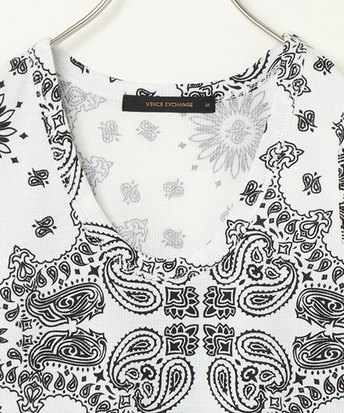 VENCEEXCHANGE(ヴァンスエクスチェンジ)の「ワッフルロング丈タンクトップ (タンクトップ・メンズ・コーラル/オフホワイト/ブラック/ピンク/ベージュ/ホワイト・LARGE/MEDIUM)」の10枚目の写真