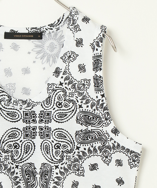 VENCEEXCHANGE(ヴァンスエクスチェンジ)の「ワッフルロング丈タンクトップ (タンクトップ・メンズ・コーラル/オフホワイト/ブラック/ピンク/ベージュ/ホワイト・LARGE/MEDIUM)」の11枚目の写真