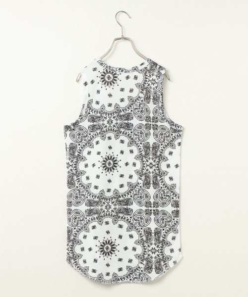 VENCEEXCHANGE(ヴァンスエクスチェンジ)の「ワッフルロング丈タンクトップ (タンクトップ・メンズ・コーラル/オフホワイト/ブラック/ピンク/ベージュ/ホワイト・LARGE/MEDIUM)」の13枚目の写真