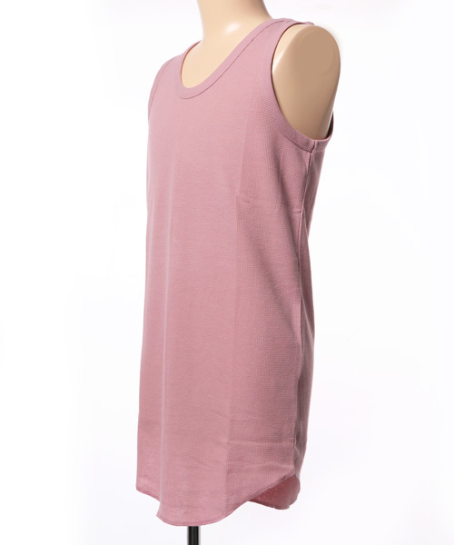 VENCEEXCHANGE(ヴァンスエクスチェンジ)の「ワッフルロング丈タンクトップ (タンクトップ・メンズ・コーラル/オフホワイト/ブラック/ピンク/ベージュ/ホワイト・LARGE/MEDIUM)」の9枚目の写真