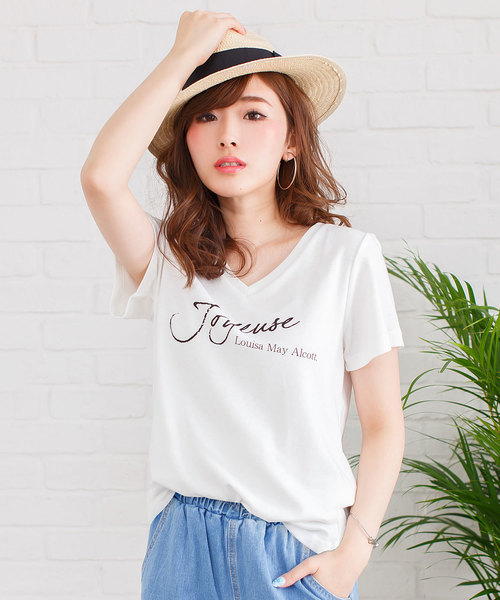 Newlyme（ニューリーミー）の「選べる柄プリントＴシャツ（Tシャツ/カットソー・レディース・ピンク系その他/オフホワイト/ブラック/サックスブルー/ブラック系その他/グレー系その他2/ブラック系その他5/ブラック系その他2/グレー系その他/ホワイト系その他4/グレー/ブラック系その他3/ピンク/ホワイト系その他/ホワイト系その他3/ブラック系その他4/ホワイト系その他2/ホワイト系その他5/グレー系その他3/ホワイト系その他7/ホワイト系その他6/ブラック系その他6/その他/その他1/その他2/その他3/グレー系その他4/グレー系その他5/その他5/その他4・LARGE/MEDIUM）」の3枚目の写真