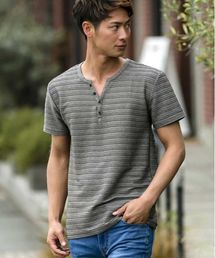 A.S.M（エーエスエム）の「タックジャガードヘンリーネックT（Tシャツ/カットソー）」