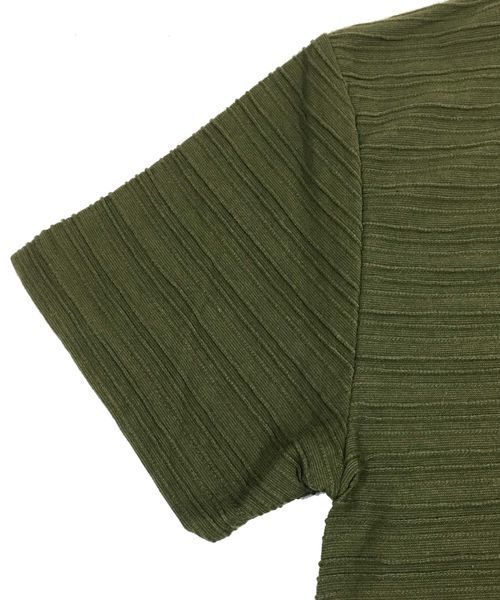 A.S.M（エーエスエム）の「タックジャガードヘンリーネックT（Tシャツ/カットソー・メンズ・グレー/ブルー/ブラック/カーキ/オフホワイト/ネイビー・48/50/52）」の14枚目の写真