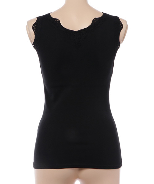 mysty woman（ミスティウーマン）の「TCランダムフライスレースVネックタンクトップ（タンクトップ・レディース・サックスブルー/オフホワイト/トップグレー/ピンク/ブラック・FREE）」の6枚目の写真