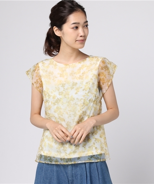 Te Chichi テチチ の オーガンジー花柄ｂｌ シャツ ブラウス Wear
