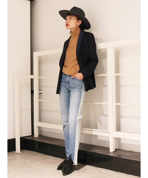 Ungrid(アングリッド)の「サテンカラーテーラードジャケット(テーラードジャケット・レディース・ネイビー・SMALL/MEDIUM)」の3枚目の写真