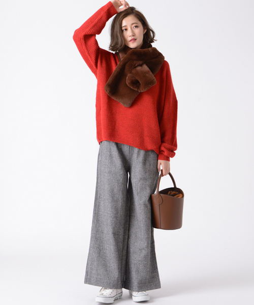 CIAOPANIC TYPY（チャオパニックティピー）の「フェイクファーティペット（ストール/ショール・レディース・ブラック/ブラウン/ベージュ・FREE）」の8枚目の写真