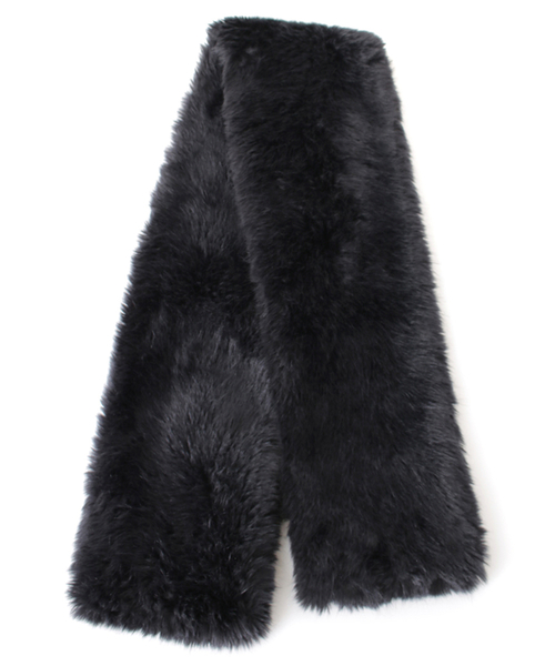 CLANE（クラネ）の「FUR MUFFLER（マフラー・レディース・ブラック/グレー・FREE）」の9枚目の写真