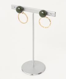 【kodemari】beads×circle　ピアス
