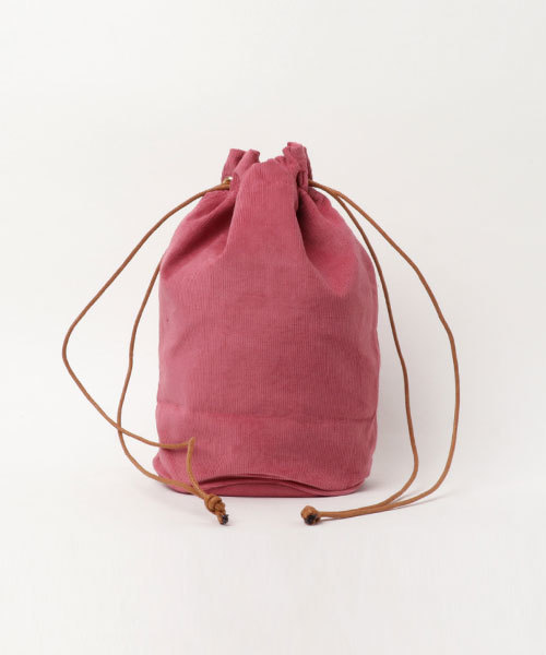 MERLOT（メルロー）の「コーデュロイ巾着バッグ2446（ハンドバッグ・レディース・ブラック/ベージュ/ピンク・FREE）」の3枚目の写真