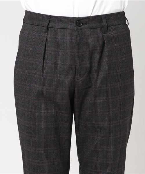 STUDIOUS(ステュディオス)の「T/Wチェックストレートパンツ(スラックス・メンズ・ブラック/ブラウン・1/2/3)」の7枚目の写真