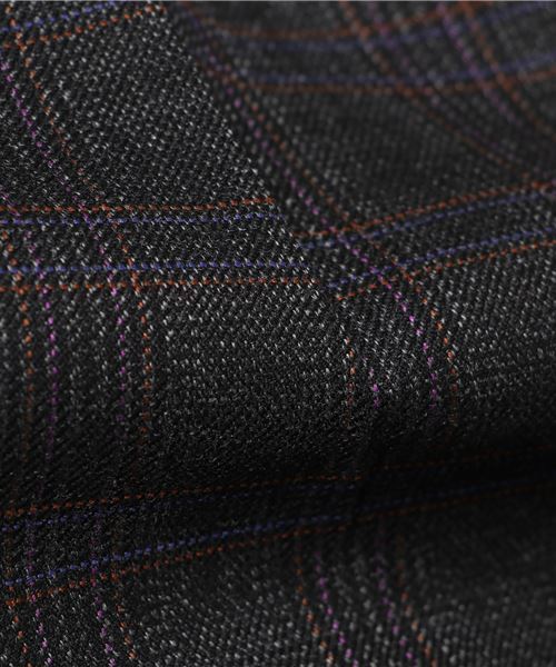 STUDIOUS(ステュディオス)の「T/Wチェックストレートパンツ(スラックス・メンズ・ブラック/ブラウン・1/2/3)」の4枚目の写真