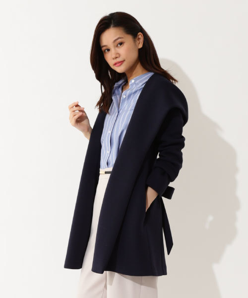 22 OCTOBRE（ヴァンドゥ－オクトーブル）の「ボンディングコート（その他アウター・レディース・ベージュ/ブルー/ネイビー・38/40）」の2枚目の写真