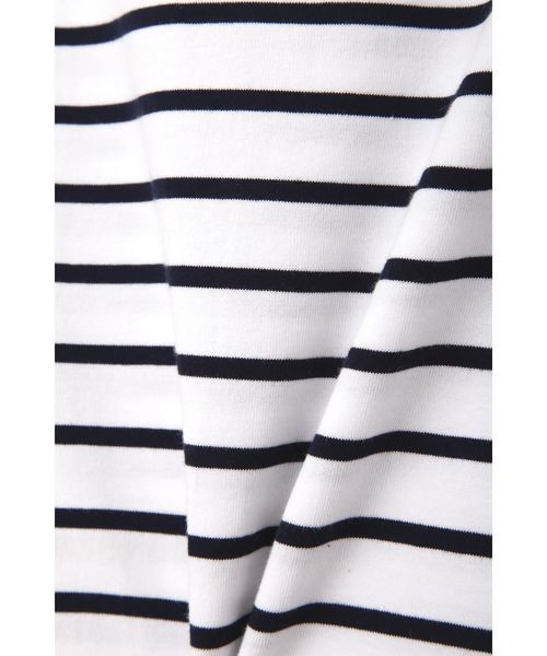 NATURAL BEAUTY BASIC（ナチュラルビューティーベーシック）の「ベーシックボーダー７分袖（Tシャツ/カットソー・レディース・オフホワイト/ライトホワイト/ベージュ系その他・MEDIUM）」の11枚目の写真