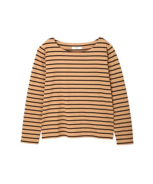 NATURAL BEAUTY BASIC（ナチュラルビューティーベーシック）の「ベーシックボーダー７分袖（Tシャツ/カットソー・レディース・オフホワイト/ライトホワイト/ベージュ系その他・MEDIUM）」の14枚目の写真