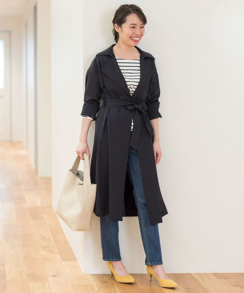 NATURAL BEAUTY BASIC（ナチュラルビューティーベーシック）の「ベーシックボーダー７分袖（Tシャツ/カットソー・レディース・オフホワイト/ライトホワイト/ベージュ系その他・MEDIUM）」の17枚目の写真