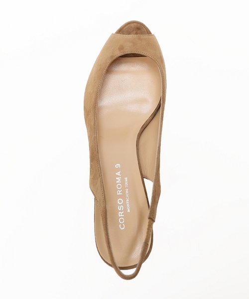 IENA（イエナ）の「CORSO ROMA オープントゥスウェードパンプス（パンプス・レディース・ベージュ/ネイビー・35/36/37/38）」の10枚目の写真
