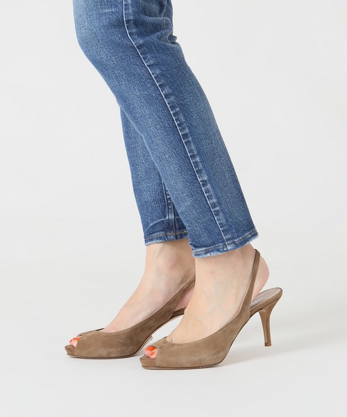 IENA（イエナ）の「CORSO ROMA オープントゥスウェードパンプス（パンプス・レディース・ベージュ/ネイビー・35/36/37/38）」の7枚目の写真