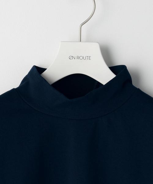 EN ROUTE(アンルート)の「<EN ROUTE>モックネック ルーズフィット ハーフスリーブT(Tシャツ/カットソー・メンズ・ホワイト/ネイビー・1/2/3)」の5枚目の写真