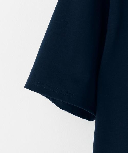 EN ROUTE(アンルート)の「<EN ROUTE>モックネック ルーズフィット ハーフスリーブT(Tシャツ/カットソー・メンズ・ホワイト/ネイビー・1/2/3)」の6枚目の写真