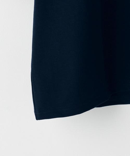 EN ROUTE(アンルート)の「<EN ROUTE>モックネック ルーズフィット ハーフスリーブT(Tシャツ/カットソー・メンズ・ホワイト/ネイビー・1/2/3)」の7枚目の写真