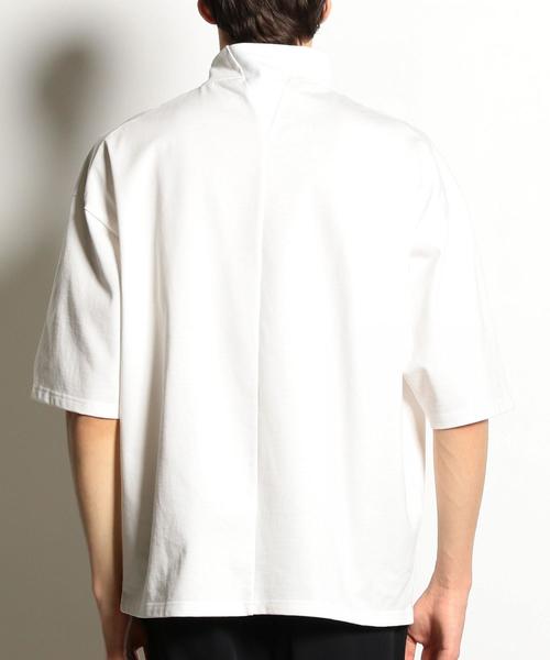 EN ROUTE(アンルート)の「<EN ROUTE>モックネック ルーズフィット ハーフスリーブT(Tシャツ/カットソー・メンズ・ホワイト/ネイビー・1/2/3)」の14枚目の写真