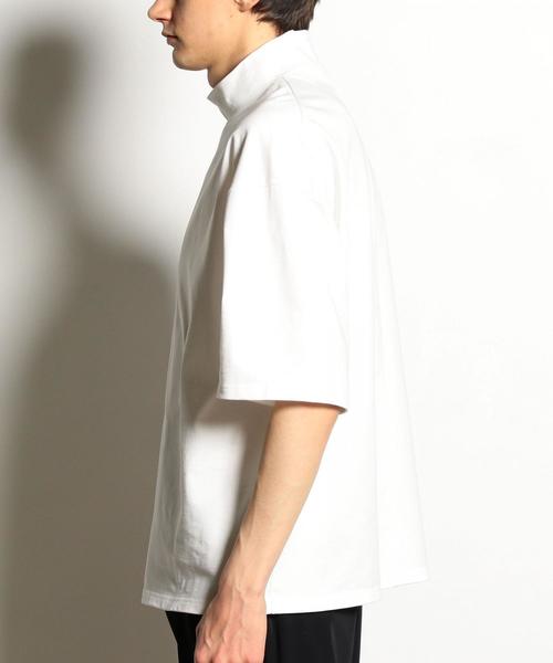 EN ROUTE(アンルート)の「<EN ROUTE>モックネック ルーズフィット ハーフスリーブT(Tシャツ/カットソー・メンズ・ホワイト/ネイビー・1/2/3)」の17枚目の写真