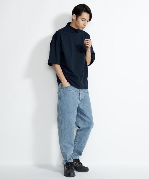 EN ROUTE(アンルート)の「<EN ROUTE>モックネック ルーズフィット ハーフスリーブT(Tシャツ/カットソー・メンズ・ホワイト/ネイビー・1/2/3)」の15枚目の写真