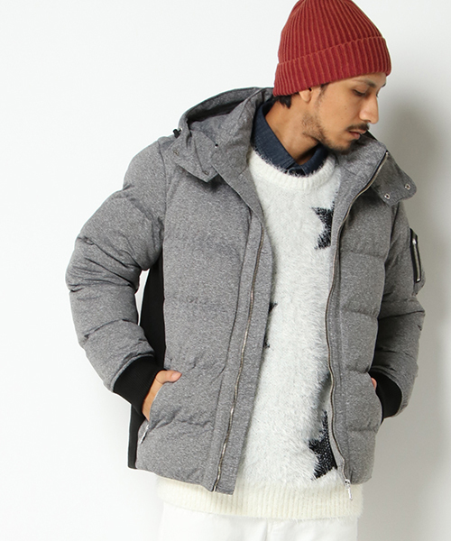 VENCEEXCHANGE（ヴァンスエクスチェンジ）の「杢ストレッチワキリブブルゾン（ブルゾン・メンズ・ブラック/グレー・LL/M/L）」の2枚目の写真