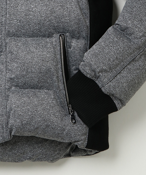 VENCEEXCHANGE（ヴァンスエクスチェンジ）の「杢ストレッチワキリブブルゾン（ブルゾン・メンズ・ブラック/グレー・LL/M/L）」の8枚目の写真