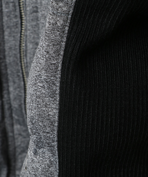 VENCEEXCHANGE（ヴァンスエクスチェンジ）の「杢ストレッチワキリブブルゾン（ブルゾン・メンズ・ブラック/グレー・LL/M/L）」の9枚目の写真