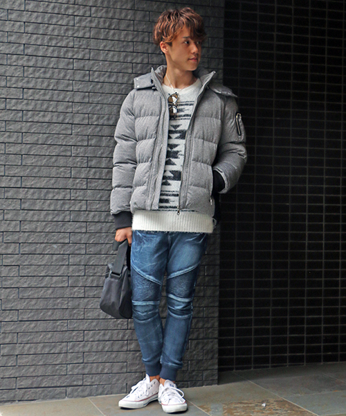 VENCEEXCHANGE（ヴァンスエクスチェンジ）の「杢ストレッチワキリブブルゾン（ブルゾン・メンズ・ブラック/グレー・LL/M/L）」の15枚目の写真